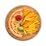 Kids 1/4 Pizza & Chips 